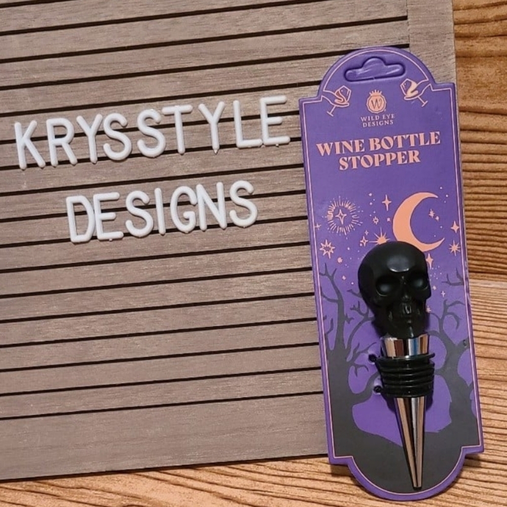 Halloween Wine Bottle Stopper skull skeleton Wine Corks Wine Topper Stopper
